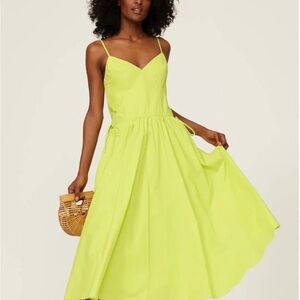 Jason Wu Lime Green Midi Dress. Size 2 Small Medium